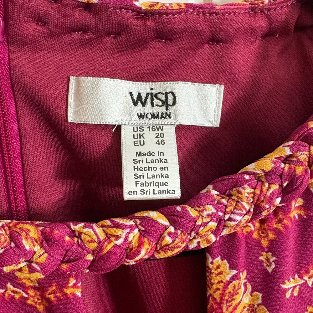 Cyndie Jersey Knee Length Wisp Dress - Size 16W - Great Condition - Picture 2 of 5